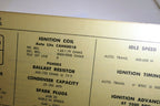 1958 Chrysler 300D LC3-S 392 Sun Electric Car Specs Sheet Chart