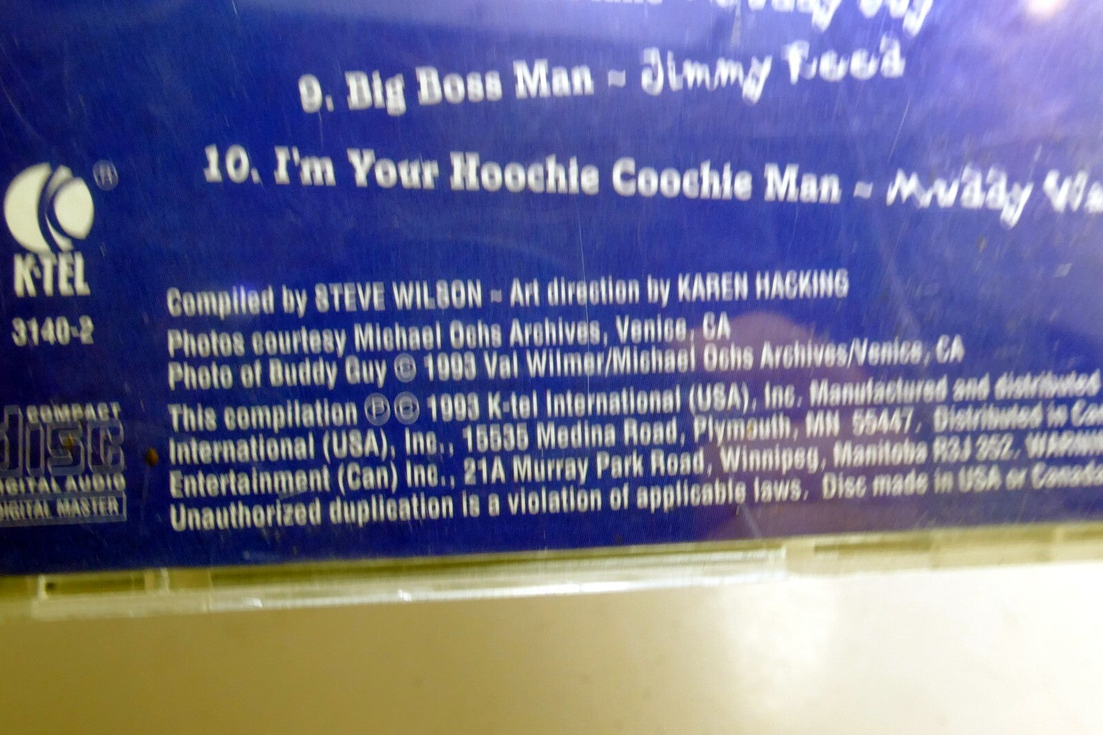 Best of the Blues - Music CD - Various Artists - 1993 3140-2 K-TEL