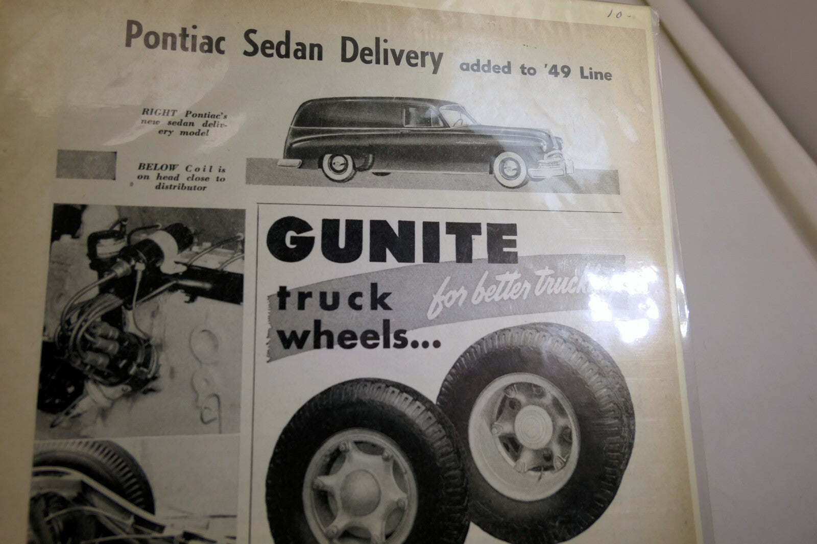 Pontiac sedan 1949 clippings review article Commercial Car Journal