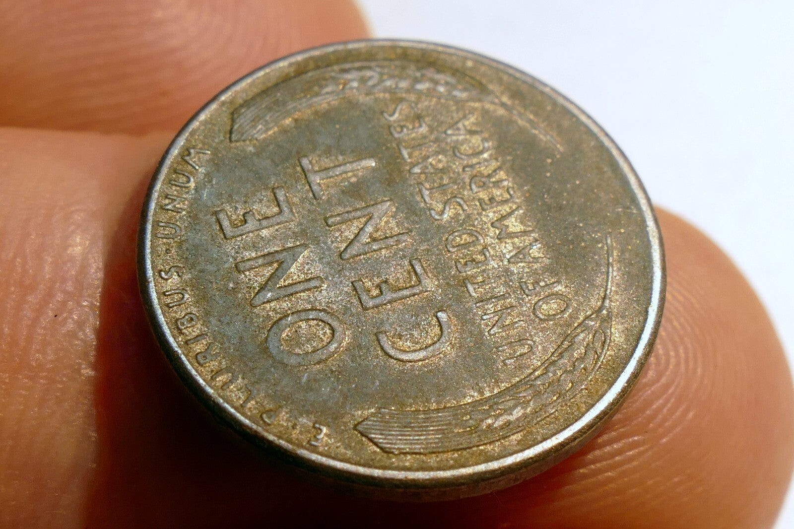 1943 RUTHENIUM Steel Wartime Wheat Penny Coin Genuine  vintage