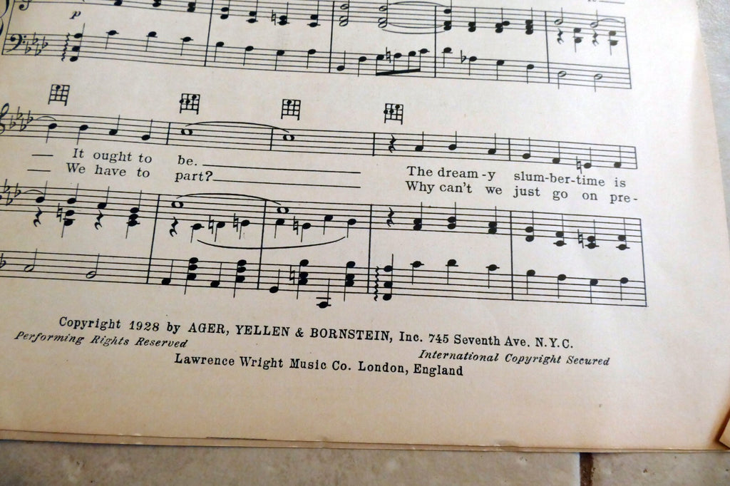 Sweet Dreams by Milton Ager 1928 Yellen & Bornstein Inc. New York