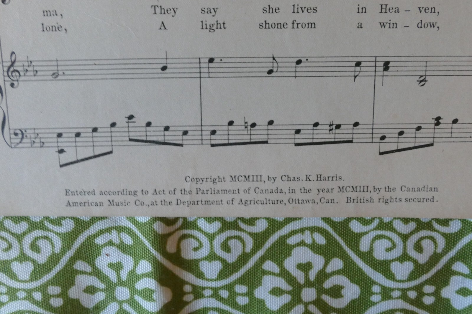 Always In The Way, 1903, by Chas. K. Harris