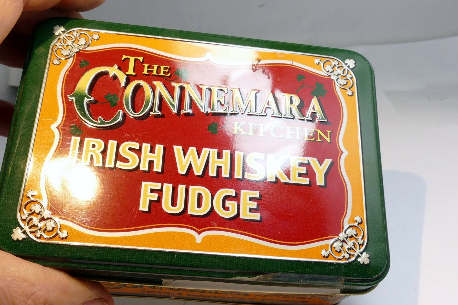 Empty Tin Box The Connemara Kitchen Irish Whiskey Fudge 5.5X4X2" Ireland 