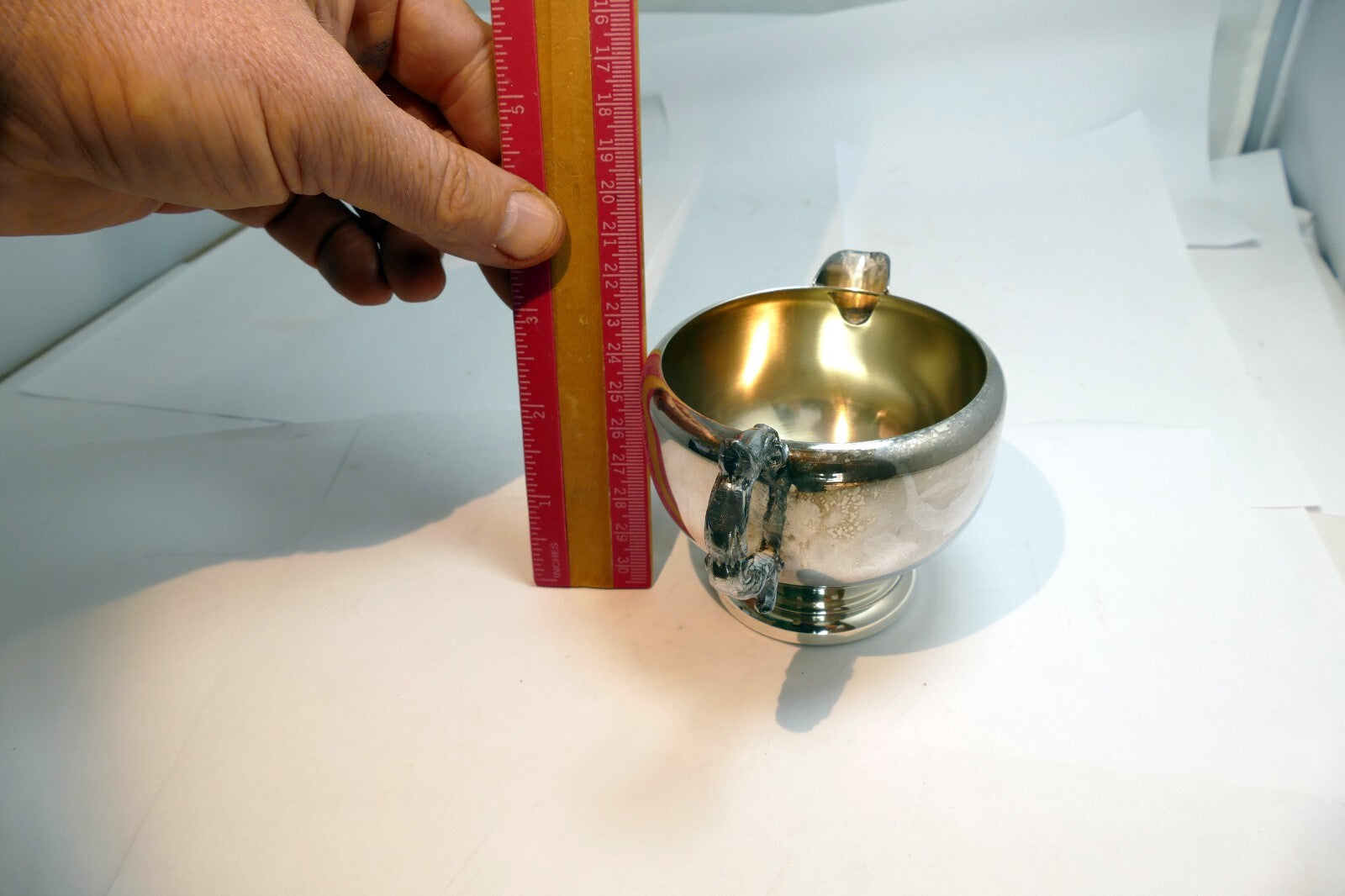VIKING SILVER  PLATE E P COPPER CREAMER made in Canada  Lead Mounts for Tea