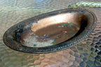 Silverplate 12 x 7 x 1" oval recessed dish/plate round medium size