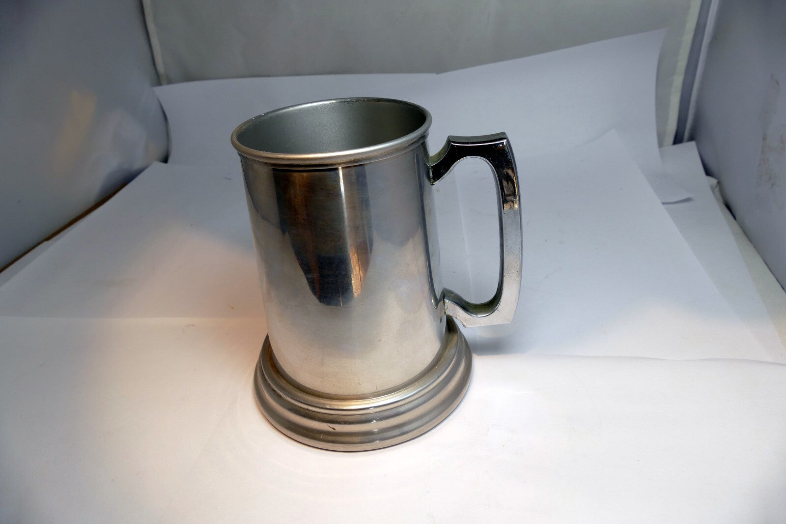 Beer Stein Pewter Mug with Glass dice game bottom las vegas