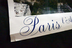 Paris France Arc de Triomphe Poster Print Aerial View Photo 1970's 21X28"