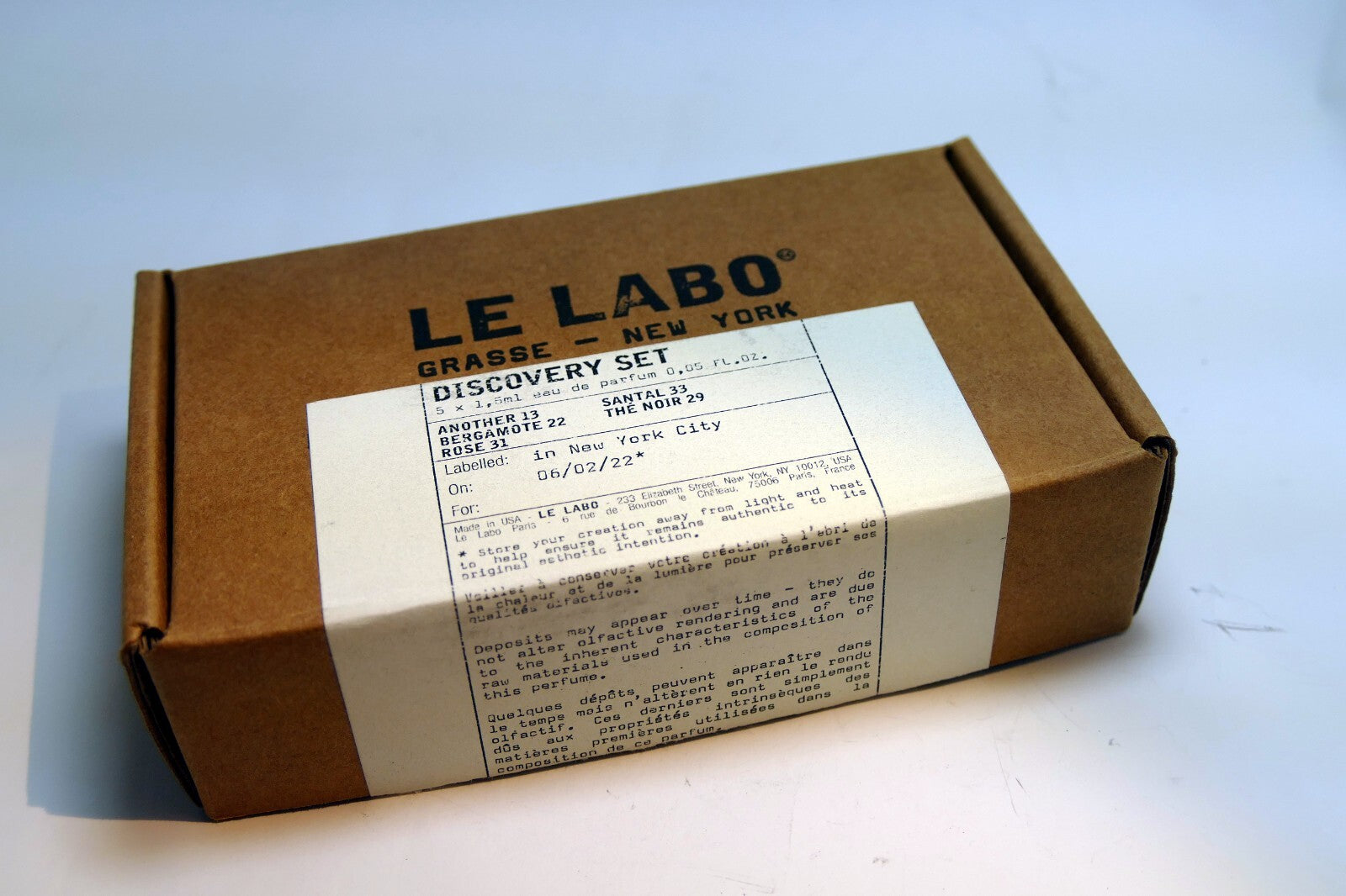 Empty box only le labo santal 33 another 13 rose 31 22 noir 29 1.5ml sampler