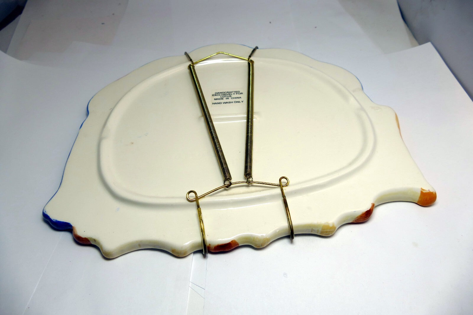 JUDAICA HOT PLATE LOTUS CERAMIC TRIVET JEWISH FAMILY MEALTIME-2000