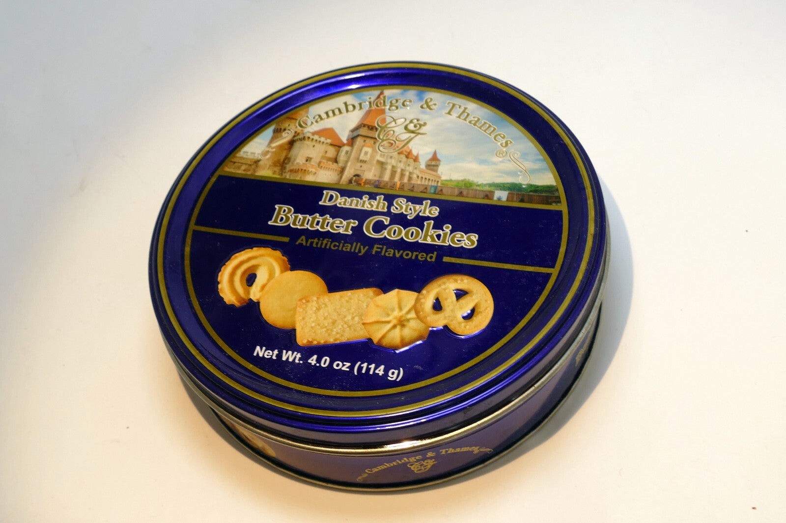 CT Metal Empty Tin/Container Danish Style Butter Cookies