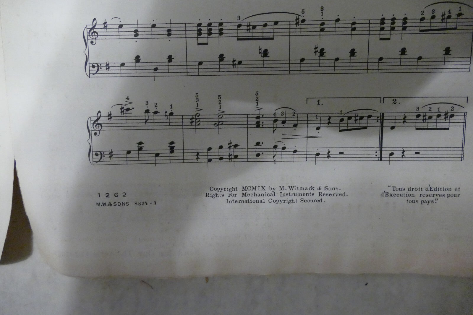 School Comrades March, 1909, by H. Engelmann, M. Witmark and Sons