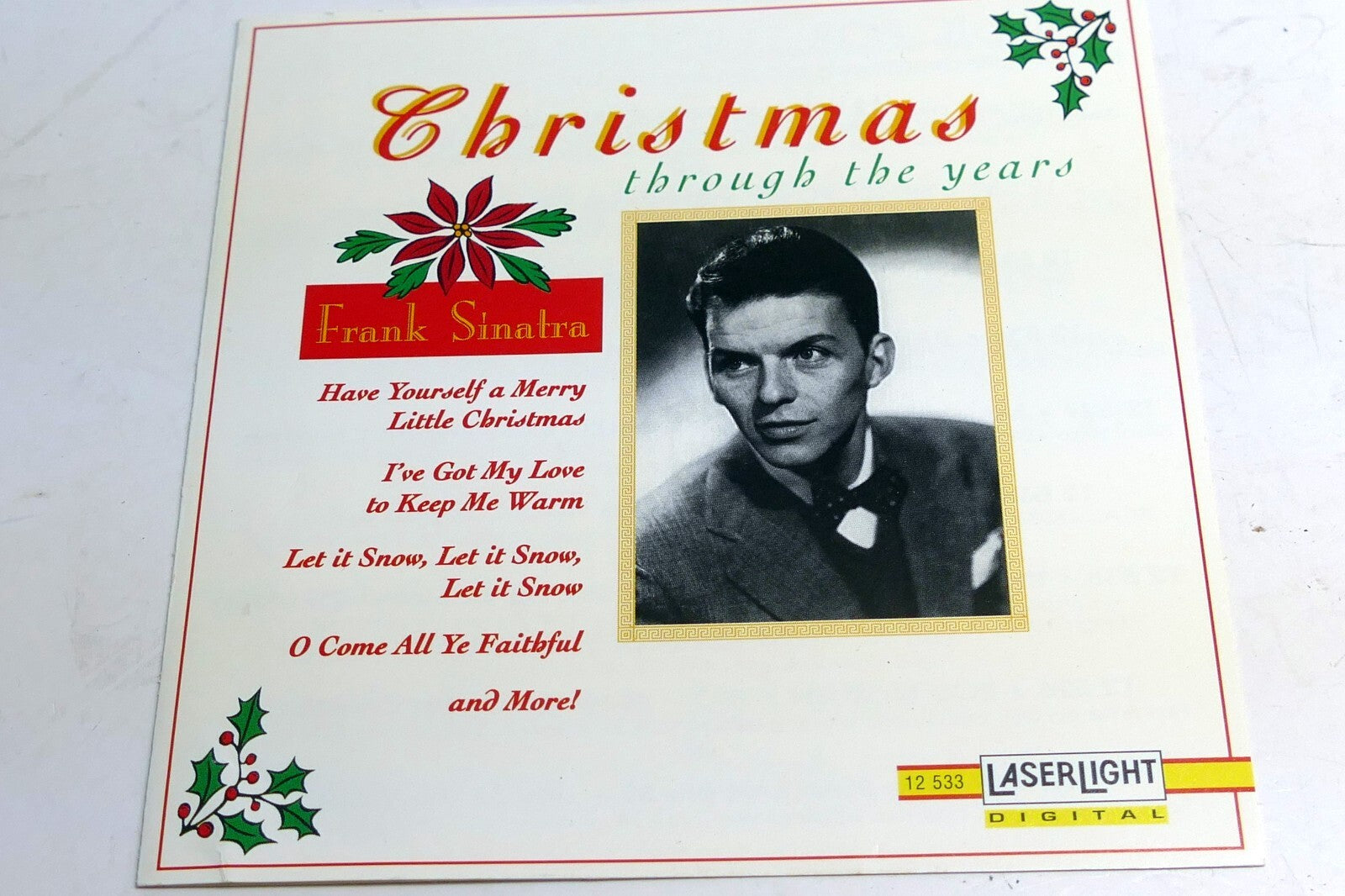 Inlay cover art only no case, cd included christmas through years frank sinatra