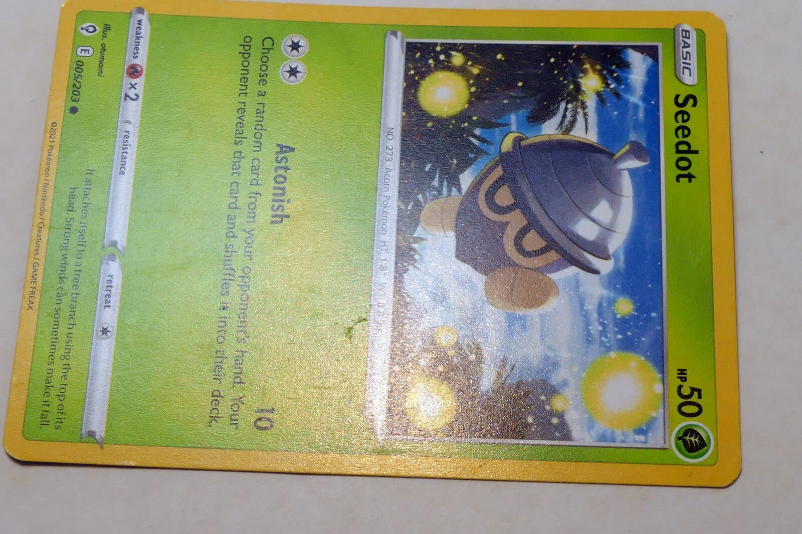 Pokemon TCG - Seedot - Common Basic Astonish HP 50