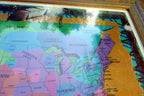 LARGE FRAMED TRIBES OF THE NaTIVE AMERICAN NATION PICTORIAL MAP Cherokee 1989