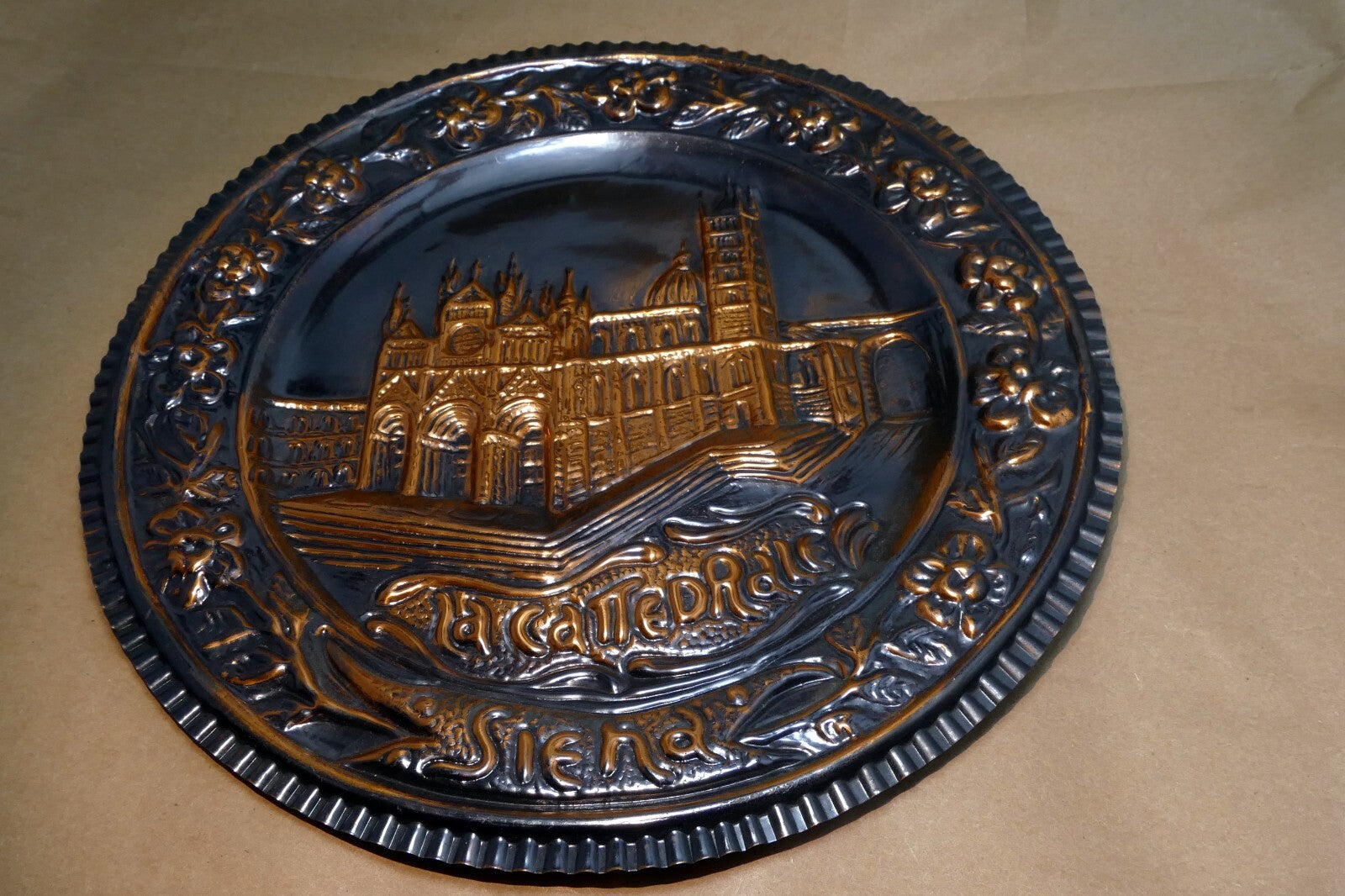 La Cattedrale Copper 12" Plate hanging Wall Art decor Italy Florence St. Mary