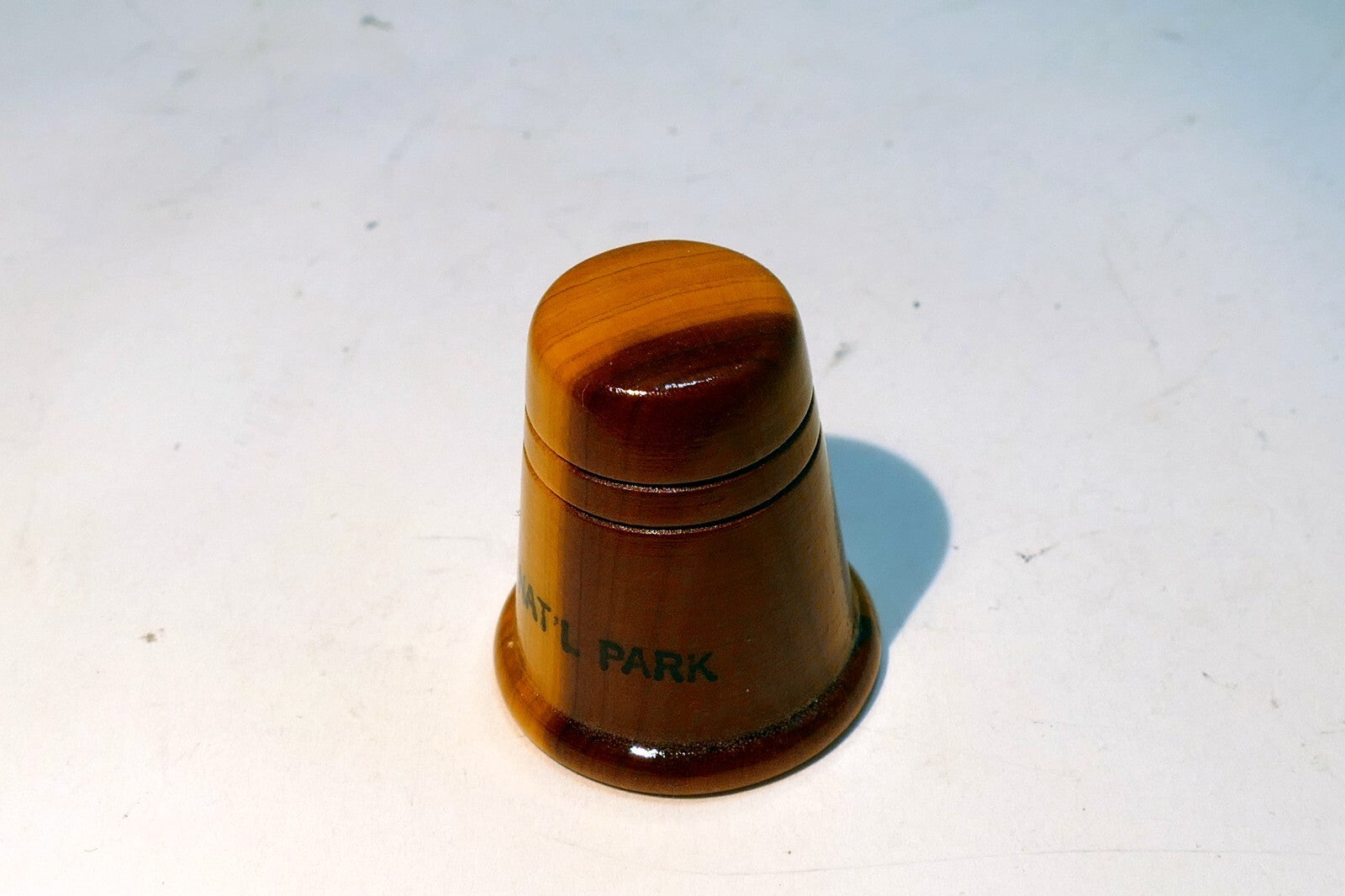 Thimble Souvenir Yellowstone National Park USA wooden