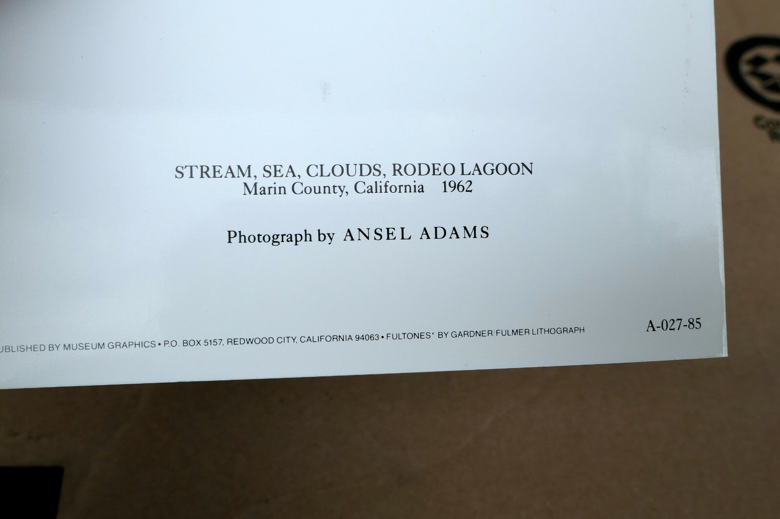 Stream Sea Clouds Rodeo Lagoon Photograph Ansel Adams 1962 A-027-95 Greeting Car