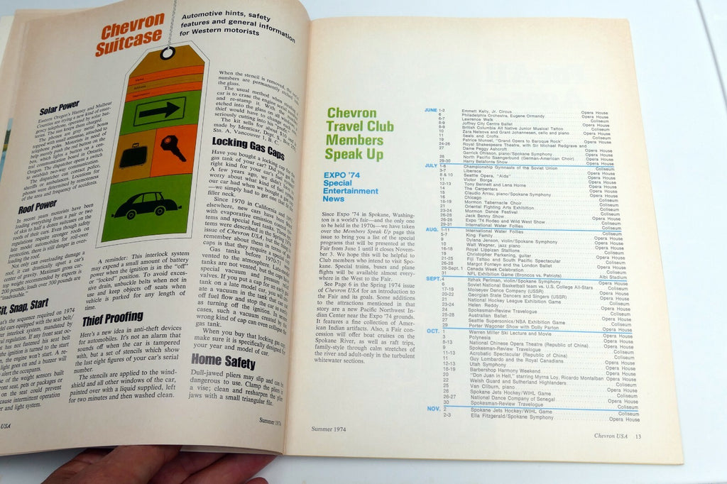 Summer 1974 Chevron USA Travel Club Magazine Small Boat Sailing Oregon's Sahara