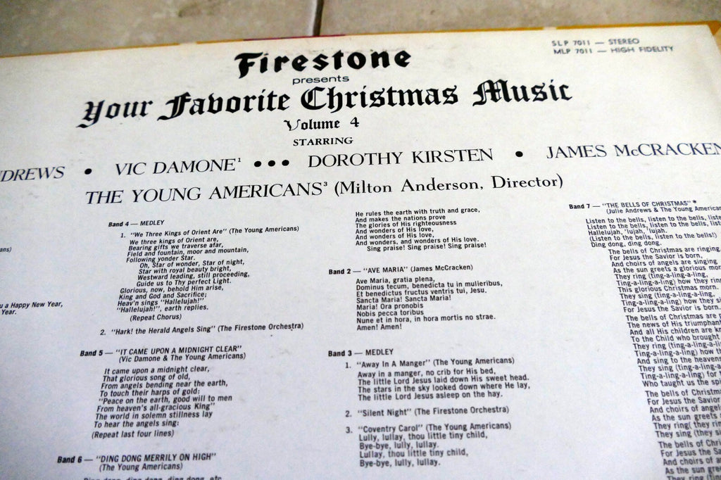 Firestone Your Favorite Christmas Music Volume 4 Stereo LP SLP-7011