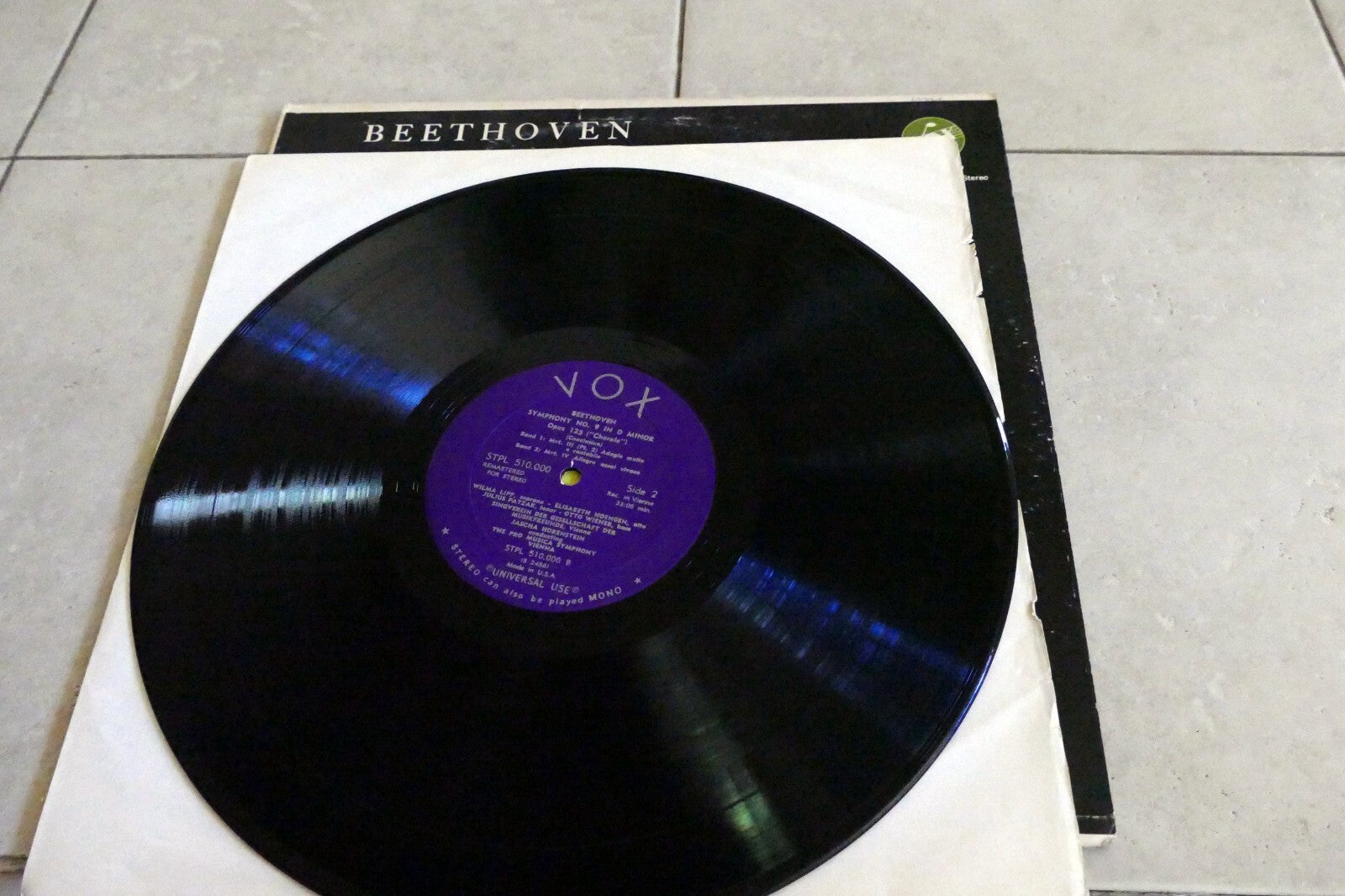 Beethoven Symphony No.9 "Choral" Jascha Horenstein LP VOX STPL 510.000 Vienna 73