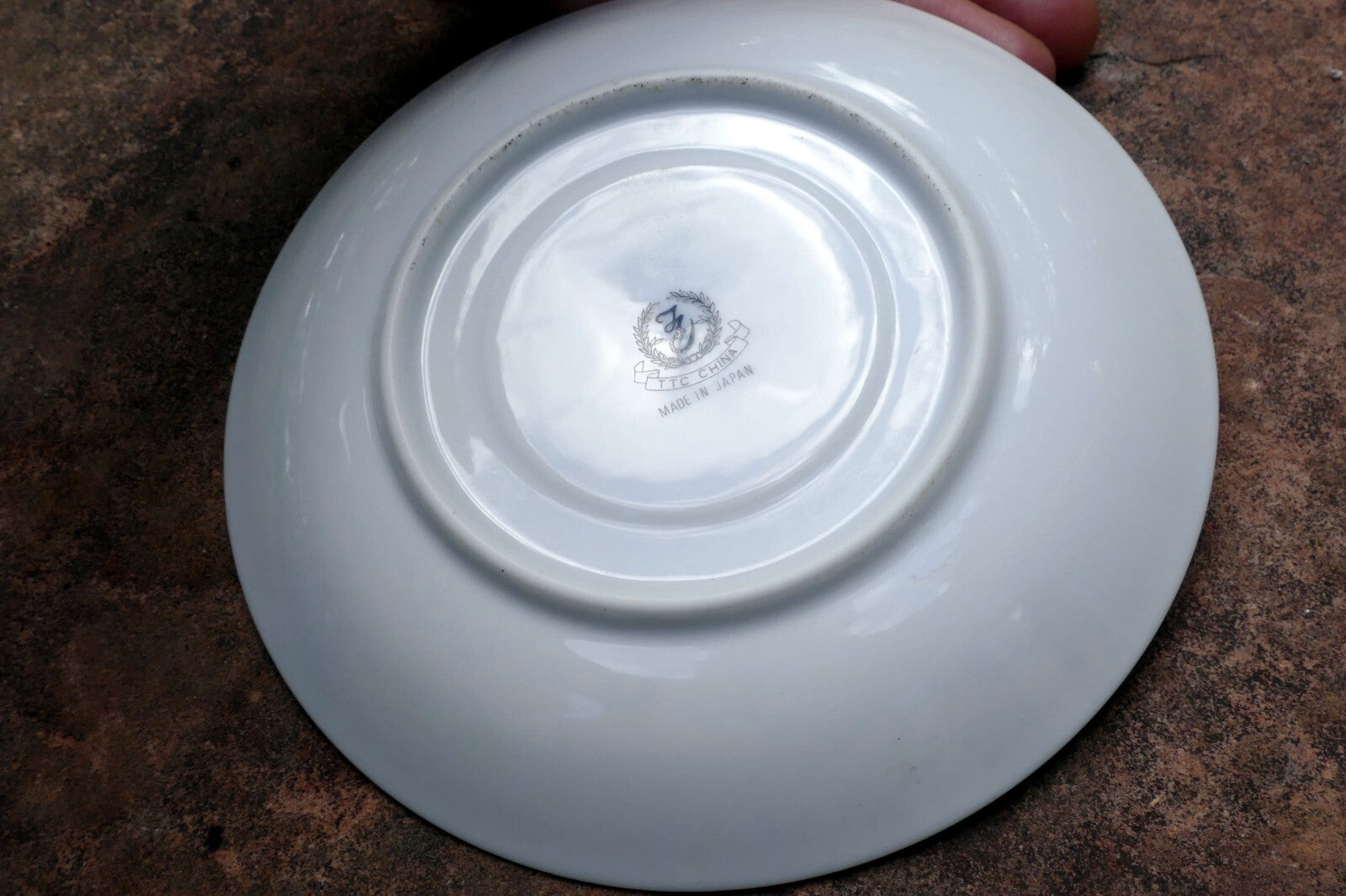 TTC China 6" Round Tea Cup Plate Gold trim TTN1 pattern made in Japan