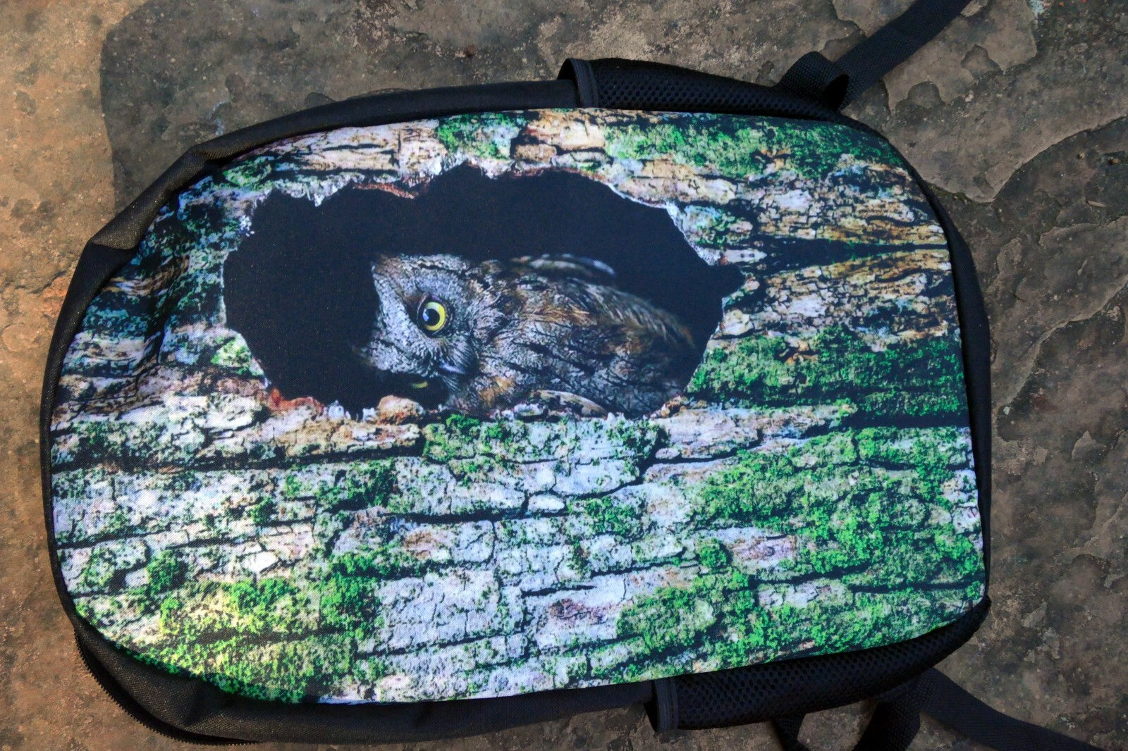 Camo Forest Green medium Backpack Bag Owl Printed camping