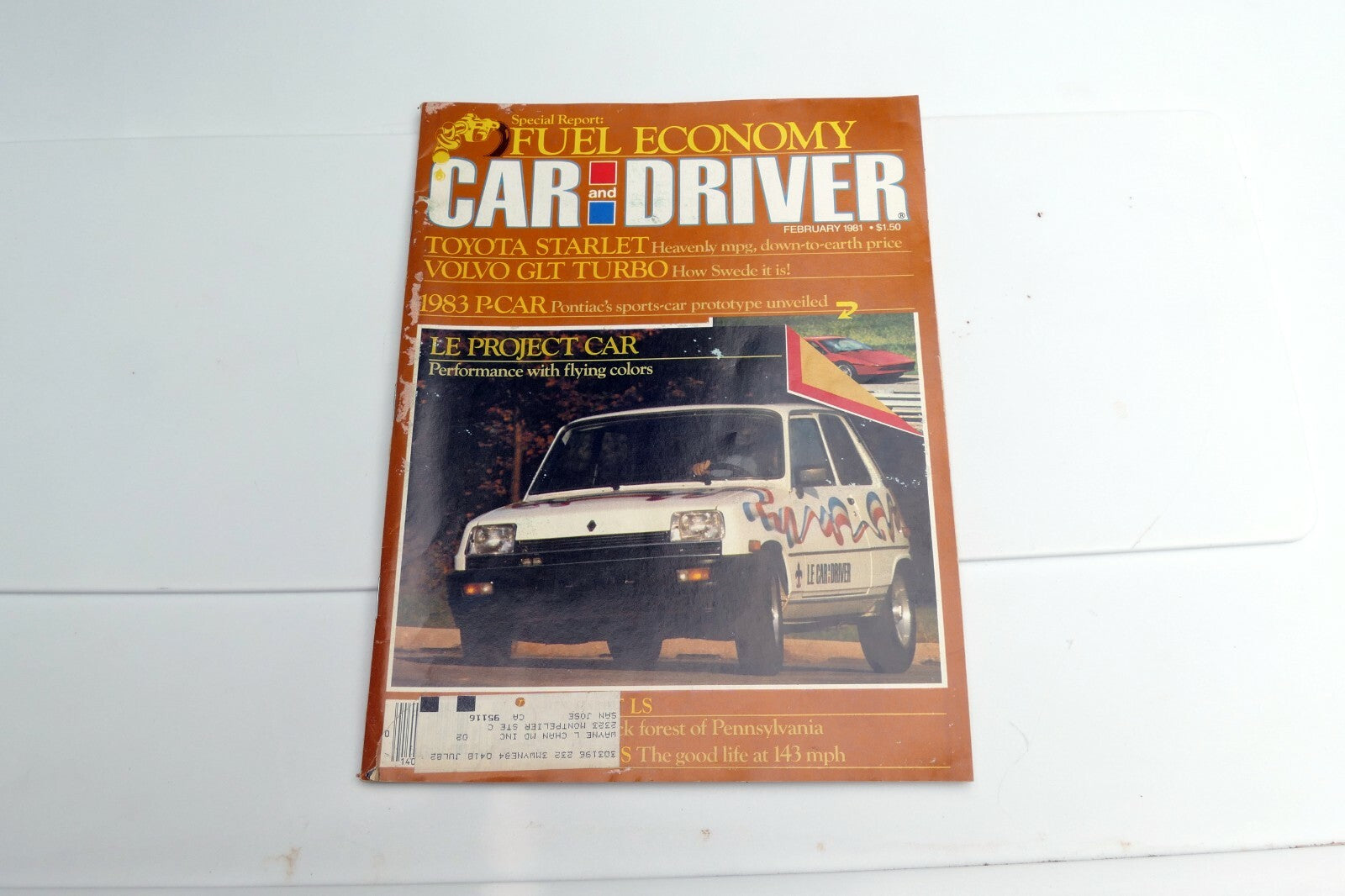 Car & Driver Fuel Economy magazine Feb 1981 Porsche 924 Ford Escort Bonneville