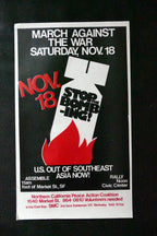 1968 Stop the Bombing! Protest Poster San Francisco USA Vietnam