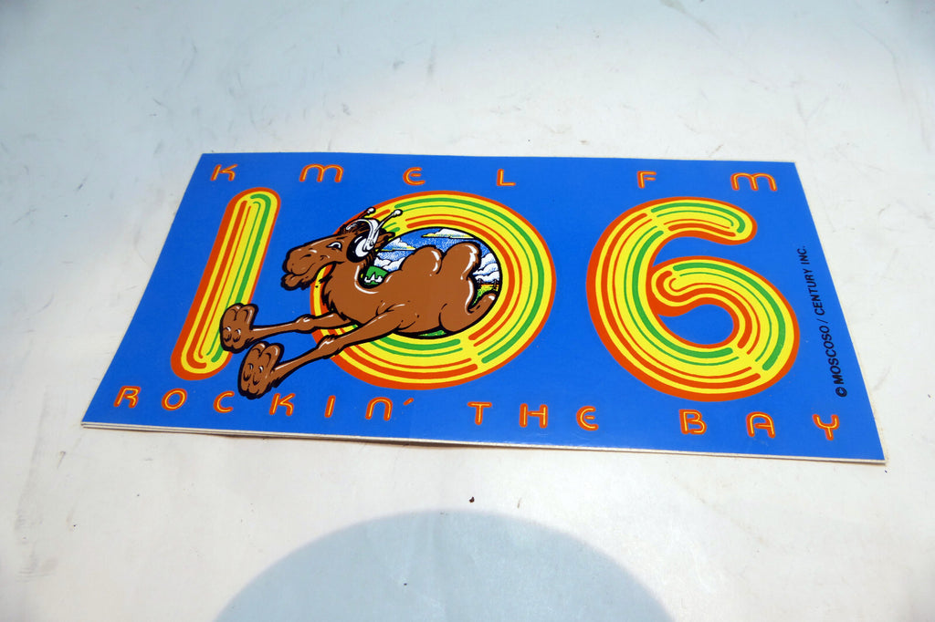 KMEL106 fm  Rockin The Bay Bumper Sticker VINTAGE 1980'S rainbow cammel