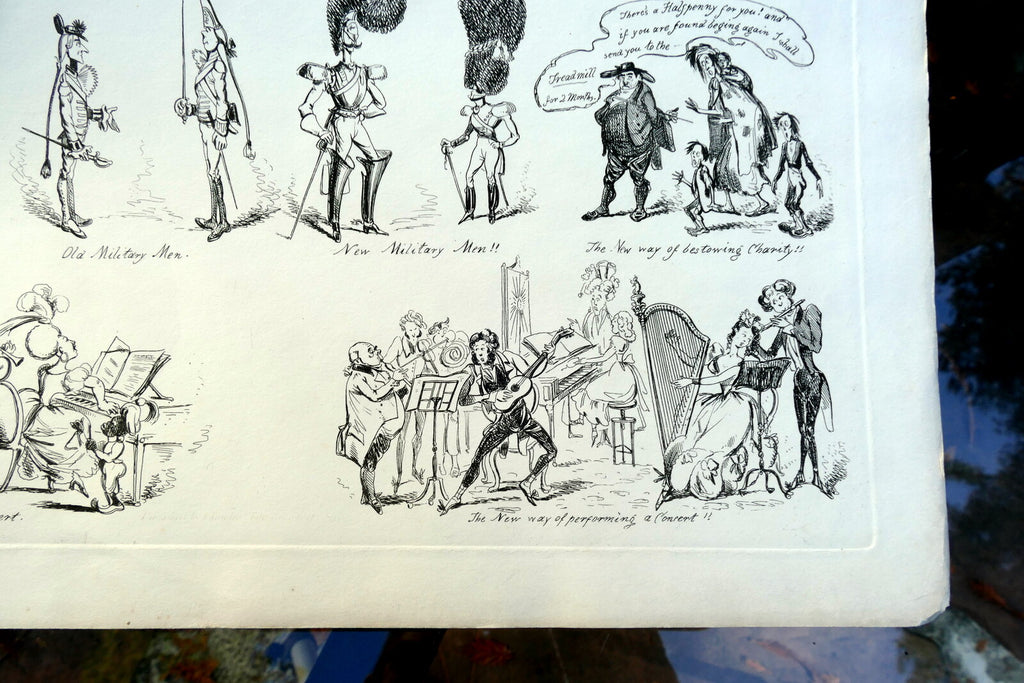 Old WAY'S & NEW WAY'S No 6 HENRY HEATH CARICATURE PRINT 1840 Victorian