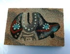 Navajo sand painting small 5x7.5cm square usa arizona