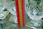 Waterford Goblet Desert Cup Set of 3 lot 3.5" Tall Square base Diamond
