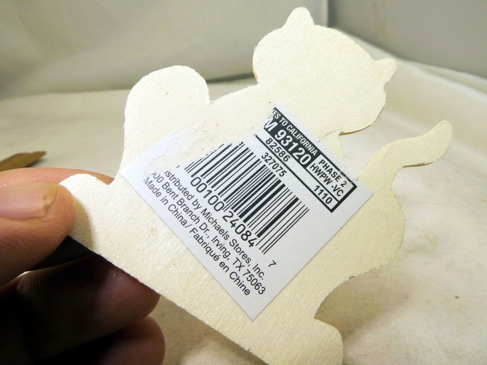 3" Vintage Art Minds wooden owl shape unfinished Crafts 