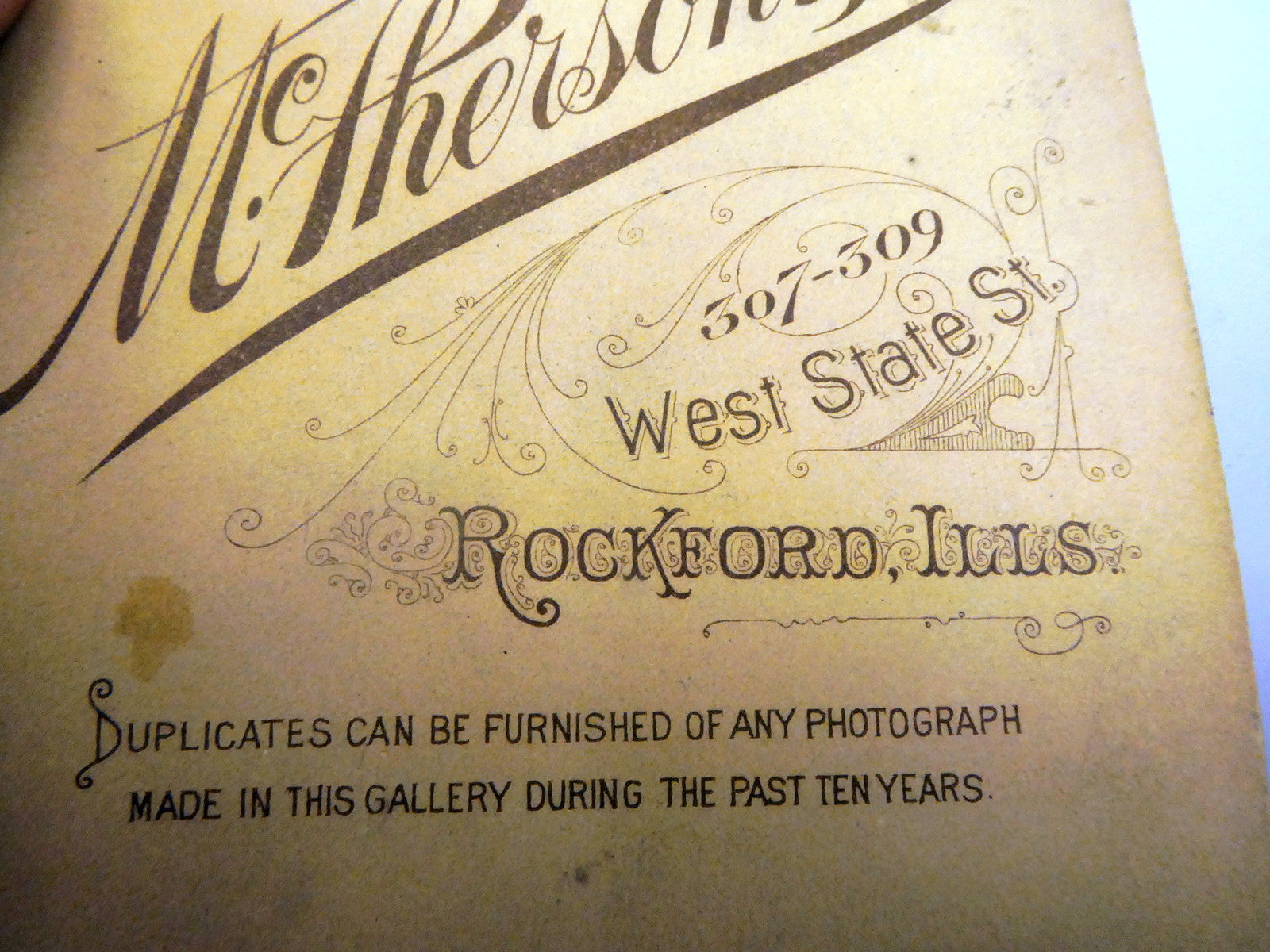 Picture of  Lady ANTIQUE Photograph 6X4" Silver Gel Print McPherson Bros. 1880