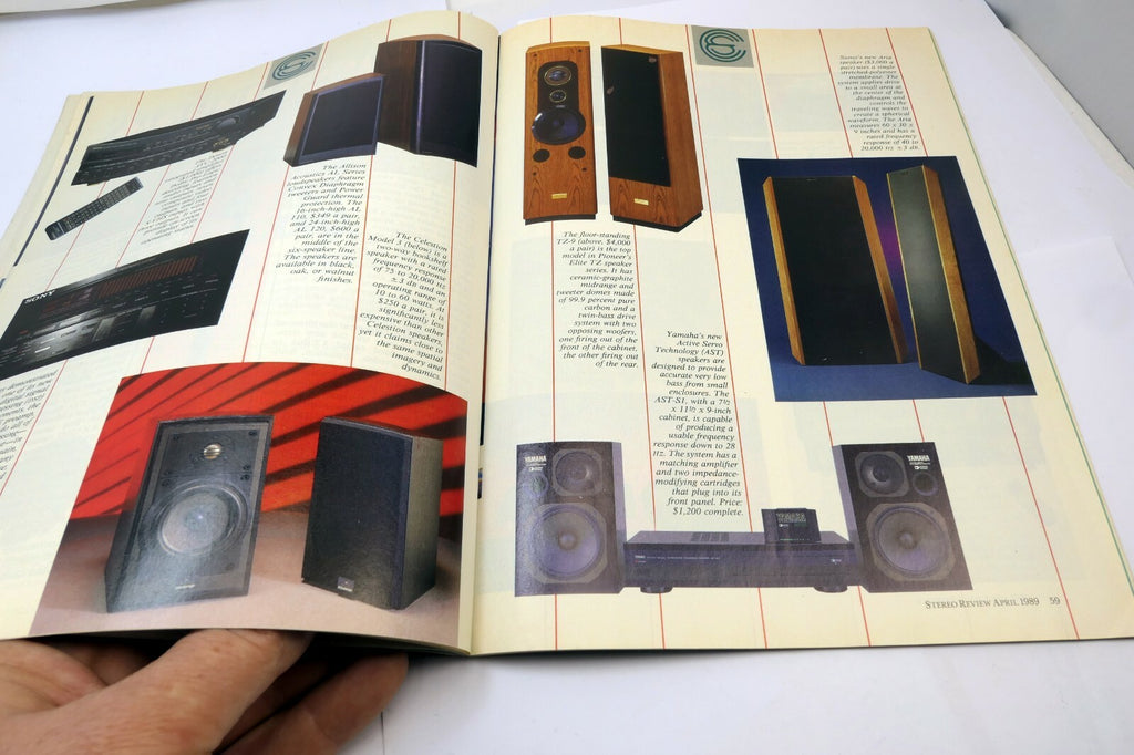 Stereo Review Magazine April 1989 Home Theater Surround sound Hi-Fi