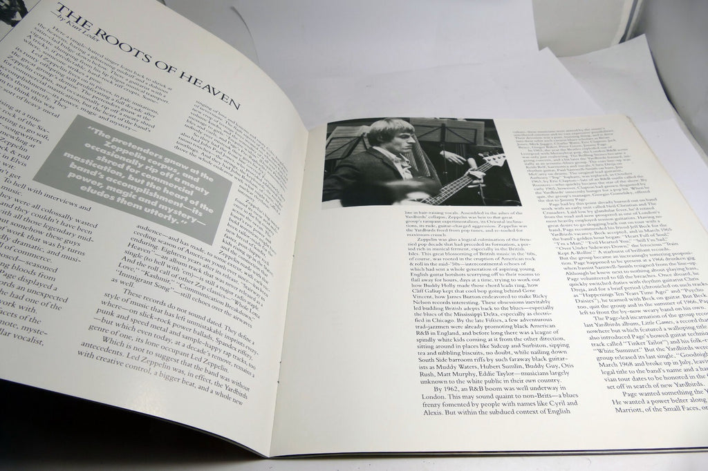 Led Zeppelin  booklet  Inlay from LP 1990 82144  36 pages with fold out poster