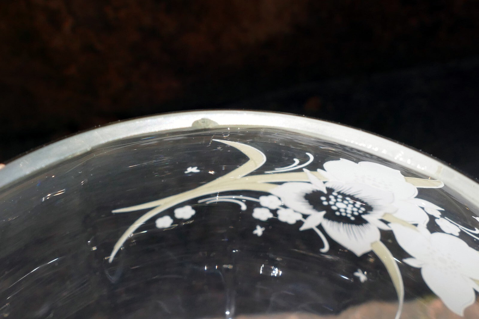 Glass Bowl Glass Bowl Globe 6" Floral Design European Collection