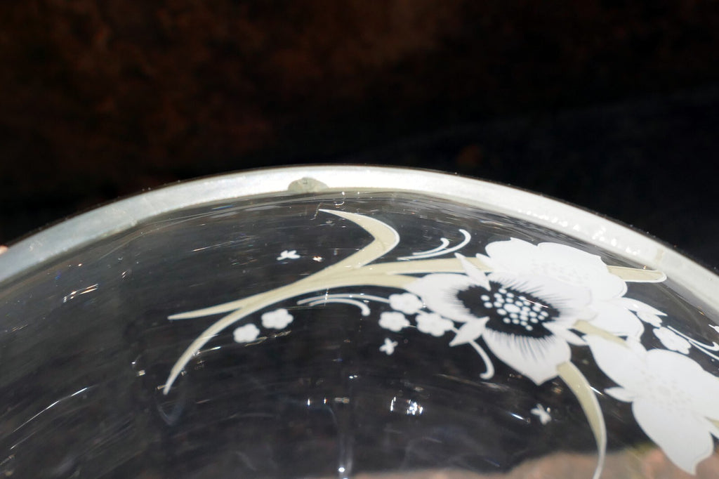 Glass Bowl Glass Bowl Globe 6" Floral Design European Collection