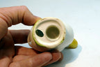 Salt Shaker White Goose Duck Blue Ribbon Ceramic Pre-owned