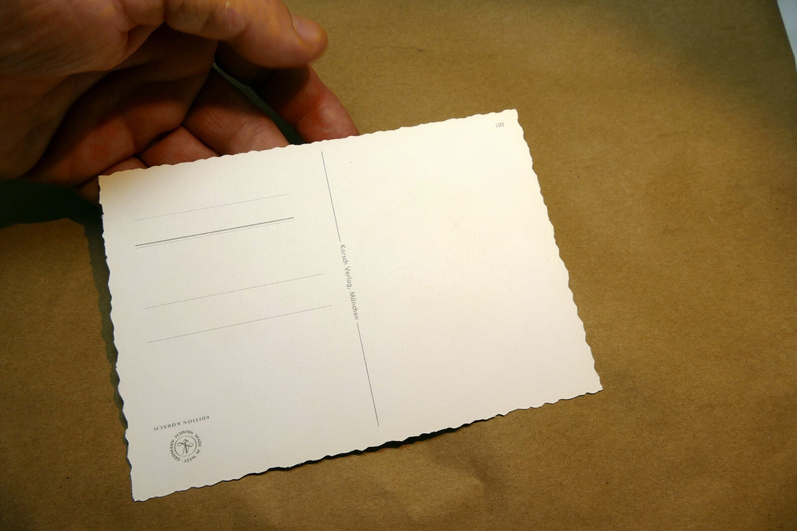 Adolf KORSCH VERLAG Postcard Munchen Boy with Flowers Lamb - Unposted Art