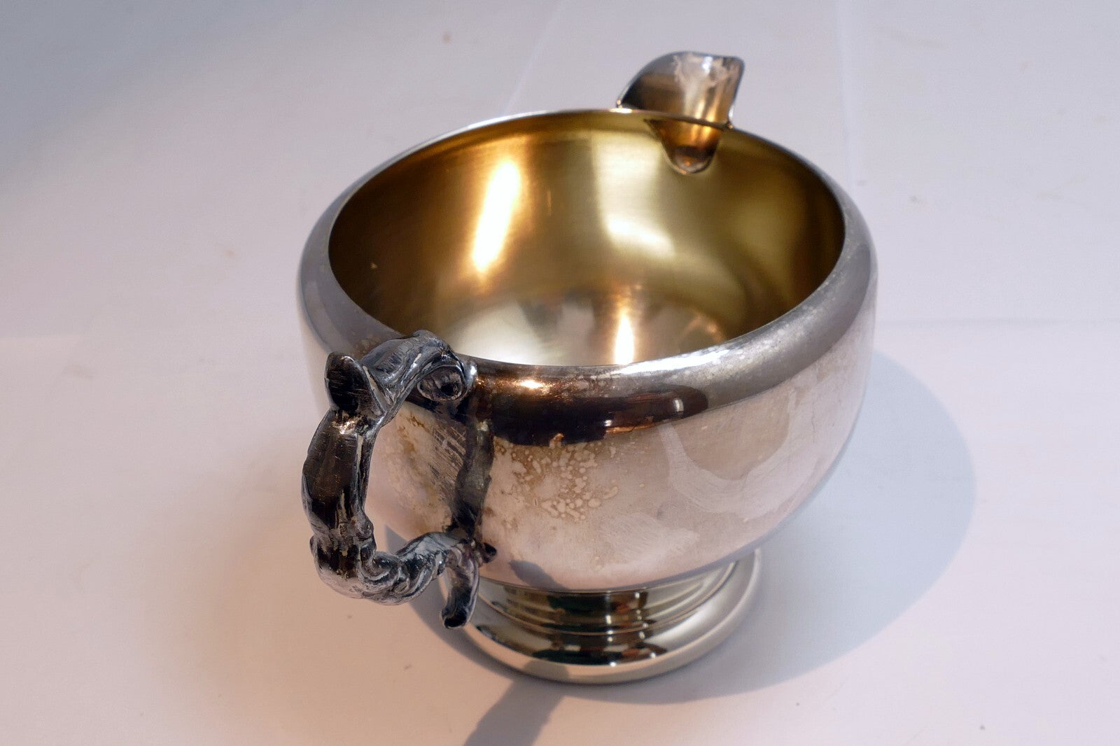 VIKING SILVER  PLATE E P COPPER CREAMER made in Canada  Lead Mounts for Tea