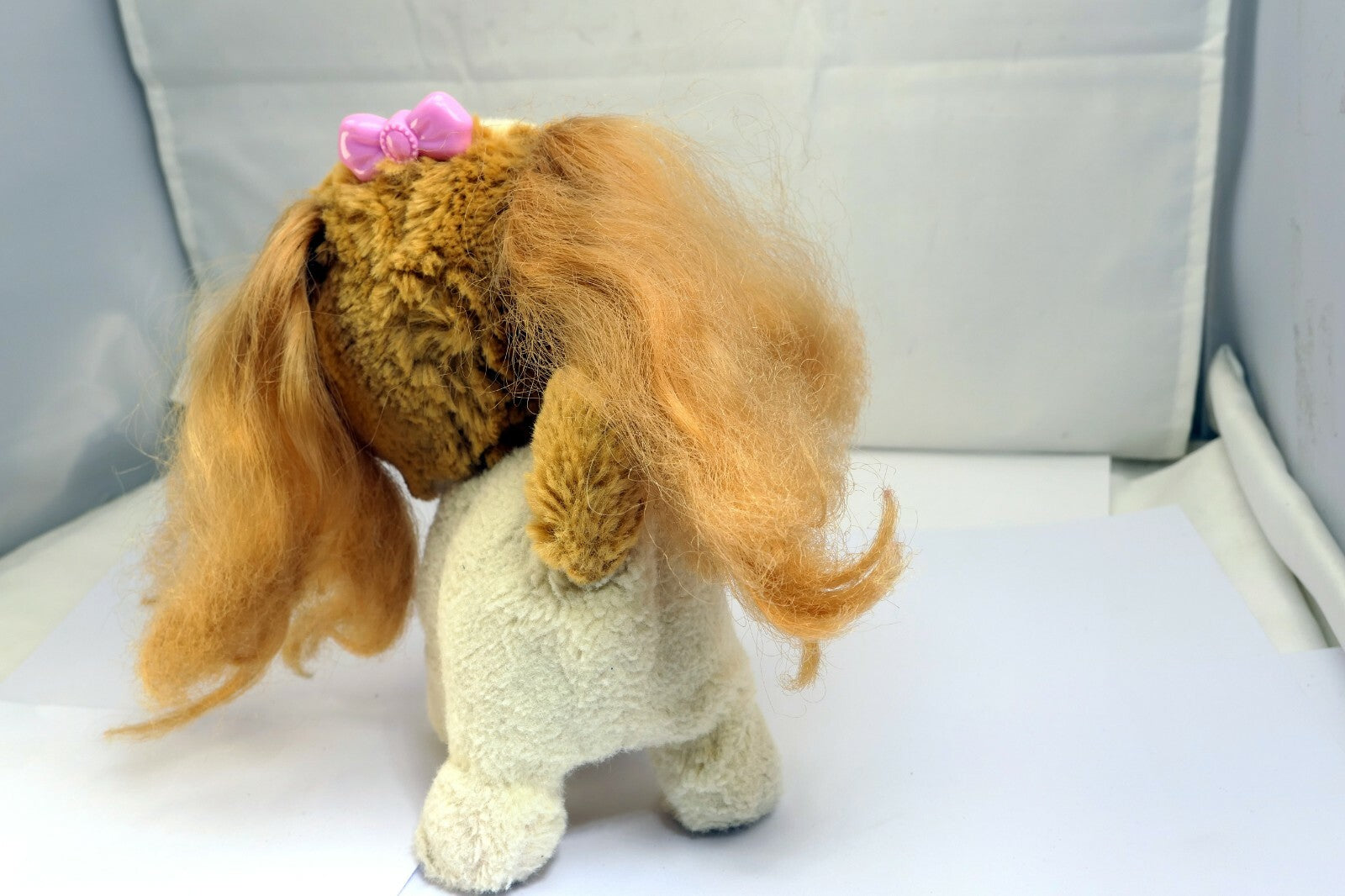 Hasbro Fur Real Friends Princess Brown White Dog  Barks Pull Girl