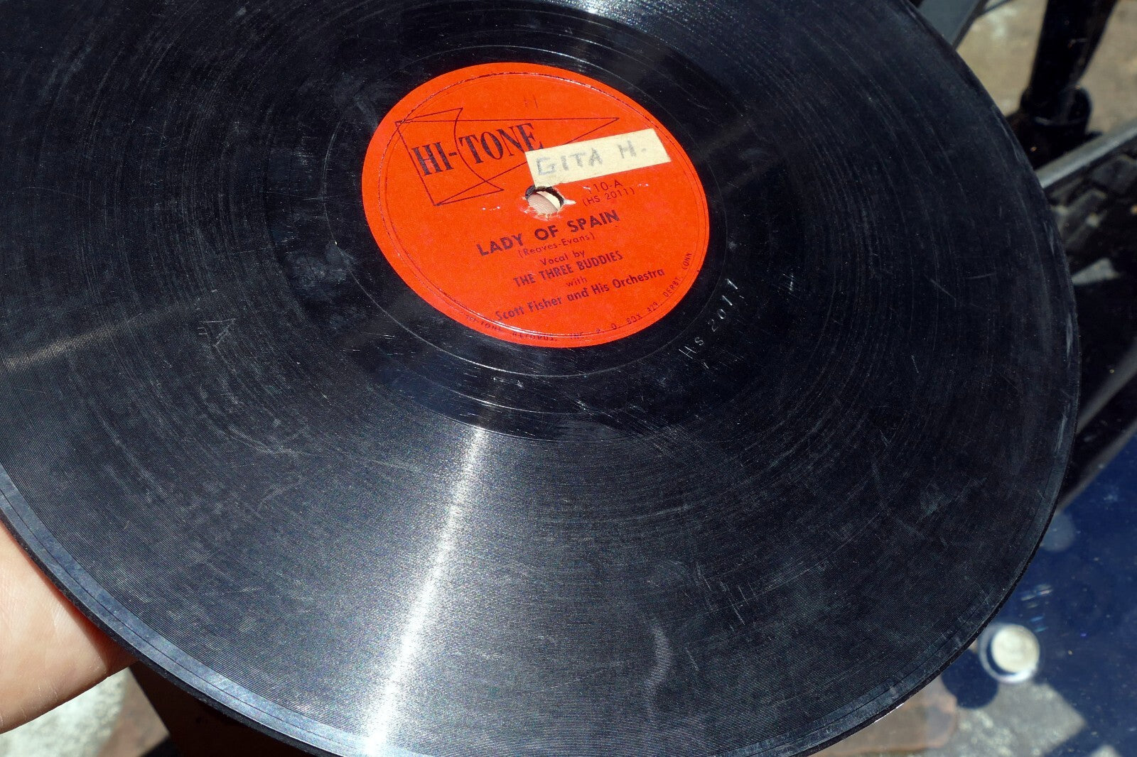 Jeffrey Clay 78rpm Single 10" Hi-Tone Records lade Spain I love you 1949