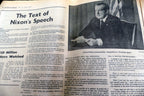 1974 San Francisco Chronicle Nixon Resigns / Watergate Boxscore Plumbers case