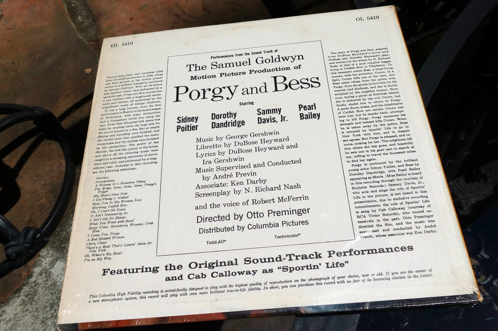 Samuel Goldwyn Porgy And Bess 1959 Mono Jazz/Musical Vinyl LP OL 5410 Columbia