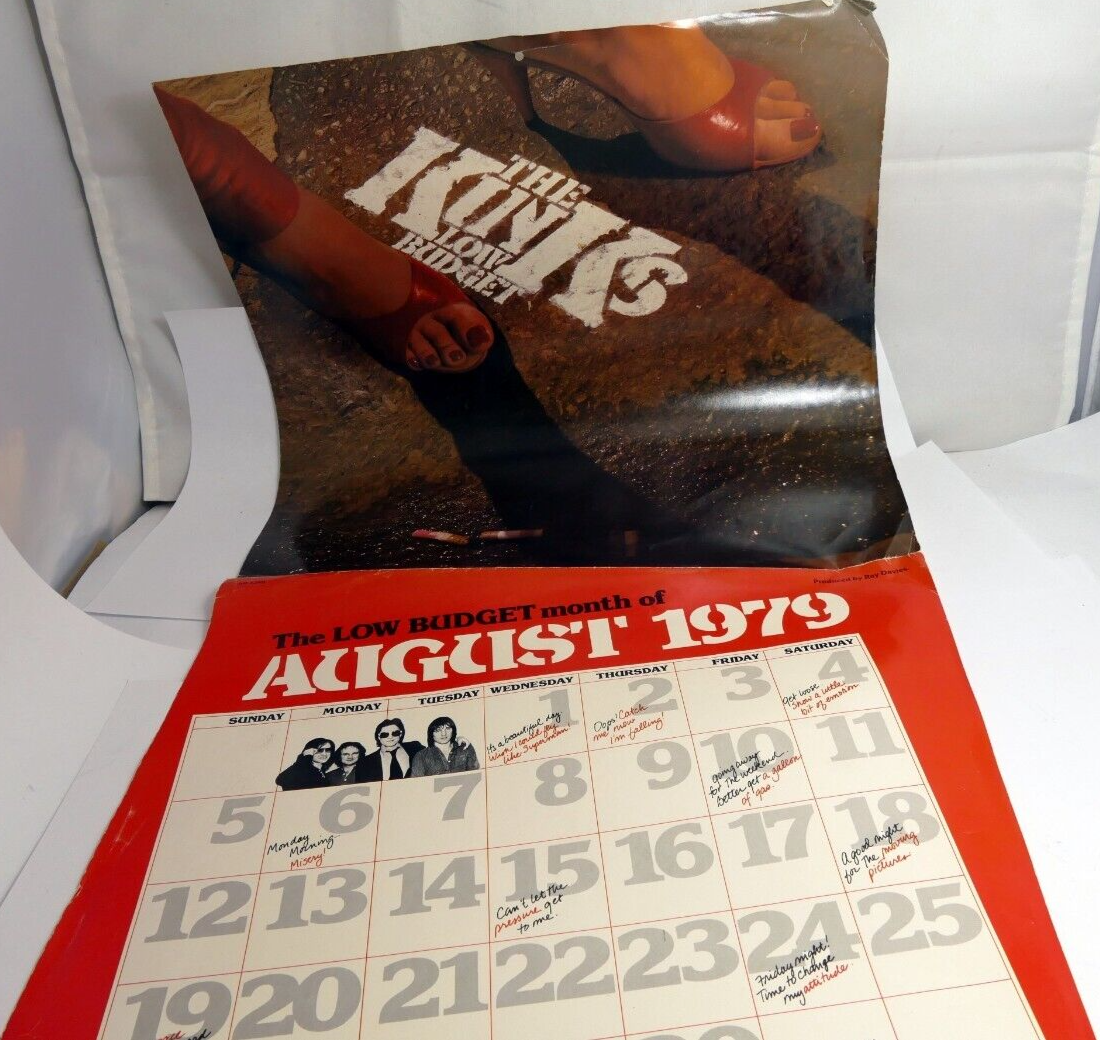 Kinks low budget 12x24 album cover poster august concert oem arista 1979 genuine