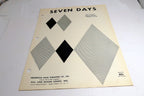 Seven Days Willis Carroll Carmen Taylor  1956 Sheet Music