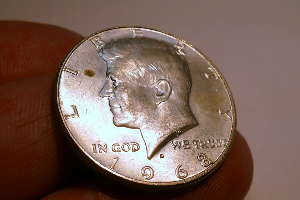 1968 D John F Kennedy  half dollar coin US 40% SILVER