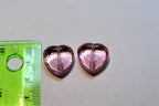 1.5X1.5xcm Heart Shaped Plastic / Glass pendant pack of two