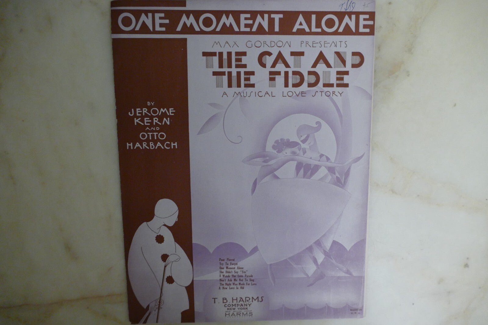 One Moment Alone 1931 by Jerome Kern from The Cat And The Fiddle